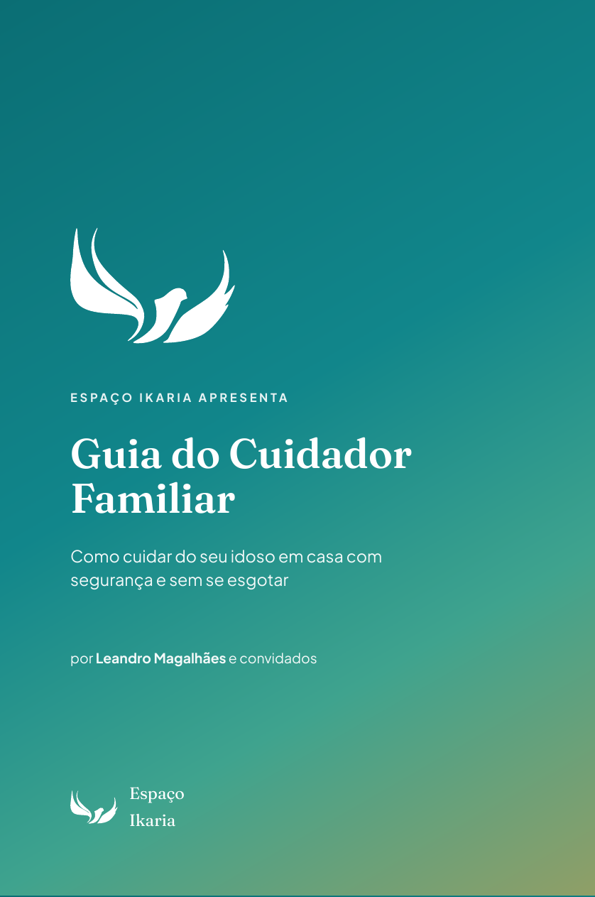 Capa do e-book Guia do Cuidador Familiar — Espaço Ikaria